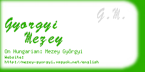 gyorgyi mezey business card