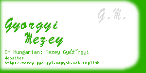 gyorgyi mezey business card